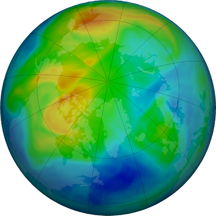 Arctic ozone map for 18 November 2016